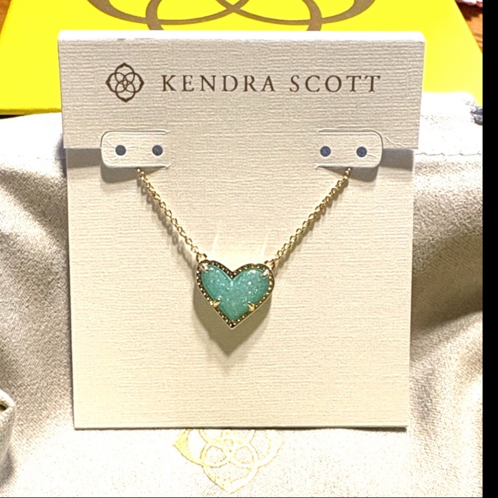 KS Necklace with Teal Heart Pendant